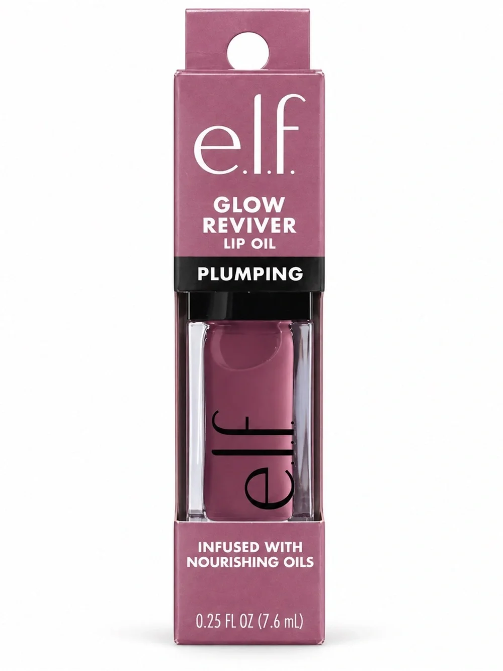 e.l.f. Cosmetics Glow Reviver Plumping Lip Oil in Major Mauve 7.6ml BRAND NEW